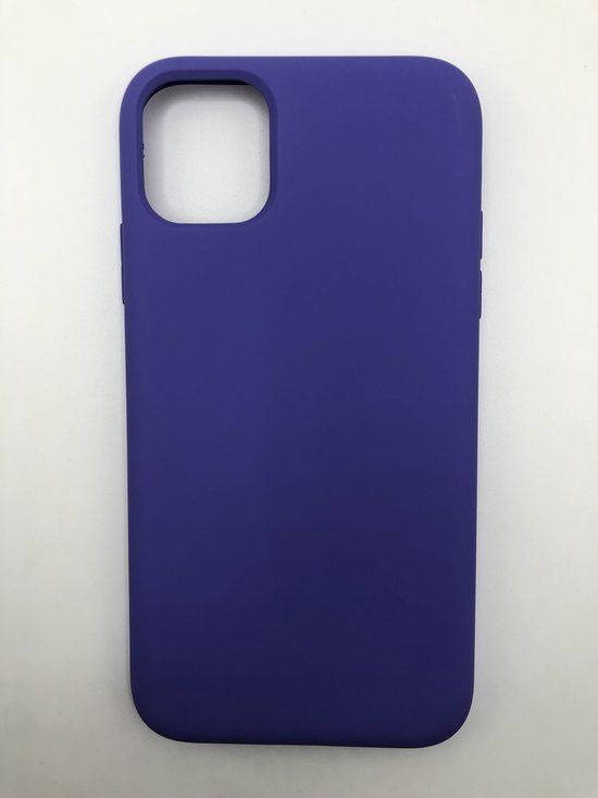 Merkloos Siliconen Backcover hoesje voor iPhone 11 - Paars