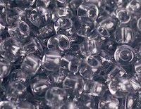 Japanse rocaille kralen, transparant, grijs, 2,2 mm, 11/0, 100 g