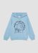 s.Oliver Sweatshirt met capuchon voor jongens met print op de voorkant, 92/98, hemelsblauw