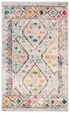 SAFAVIEH Madison Collection Boho Diamond MAD418F tapijt woonkamer en slaapkamer, 76 x 122 cm, grijs/geel