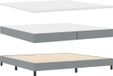 vidaXL Boxspringbed met hoofdeinde Lichtgrijs 200 x 200 cm Stof