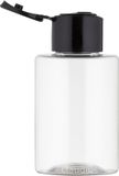 Claudius Cosmetics B.V. Lege Plastic Fles 50 ml Pet transparant - met zwarte klepdop - set van 10 stuks