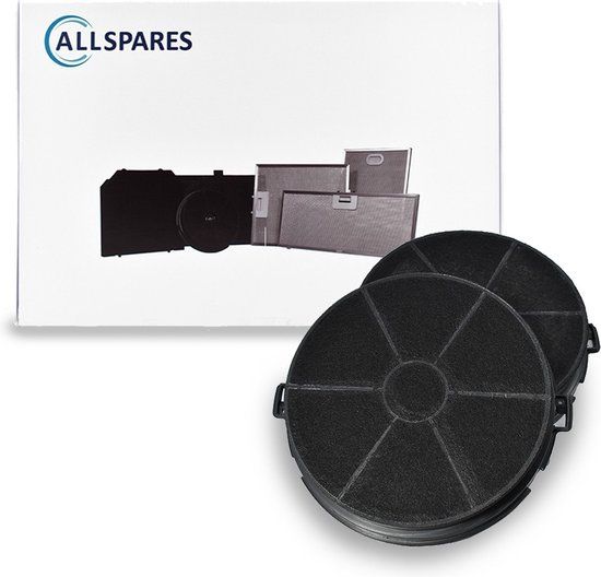 AllSpares Carbon Filter for Extractor Hoods (2 pcs) - Compatible with Faber & Zanussi (Ø187mm)