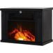 Cheminée électrique de table à effet flamme, foyer électrique au sol avec puissance réglable 600/1200w, température réglable, couverture 10-15m², noir