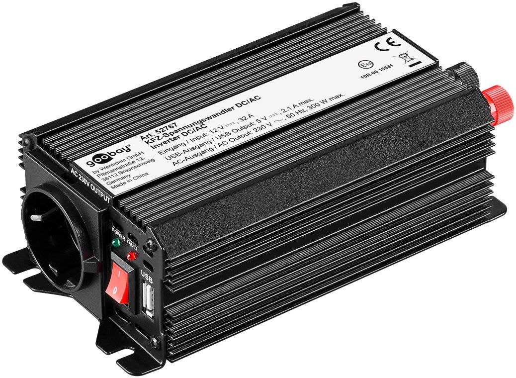 Goobay 52767 Auto Netvoeding & Inverter 300W Zwart