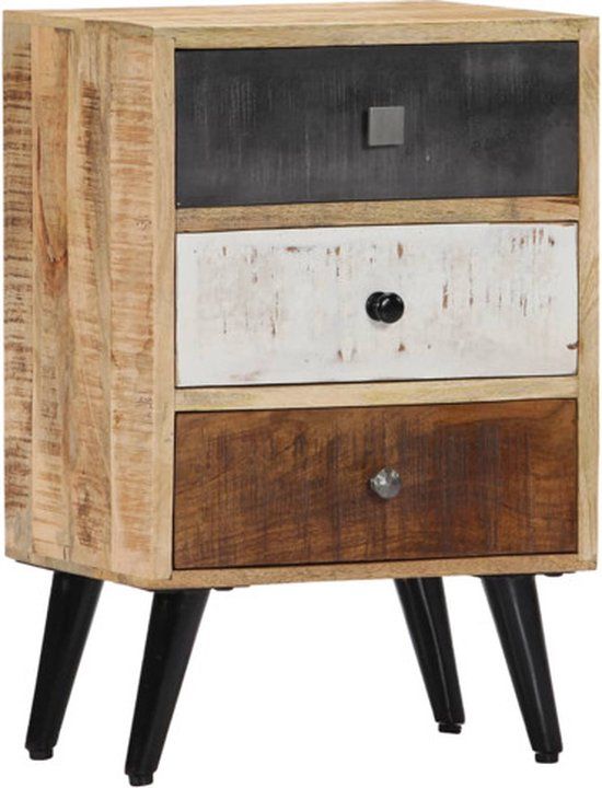 vidaXL Nachtkastje 40x30x60 cm Massief Mangohout