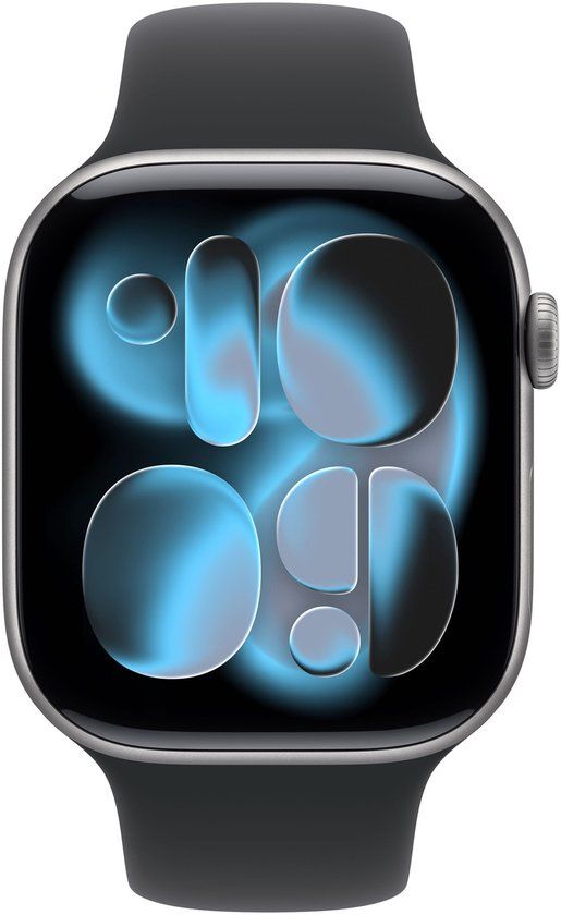 Apple Watch Series 11 OLED 46mm Smartwatch - Grey with Black Band - GPS & Wifi