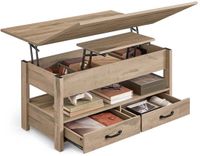VASAGLE Salontafel - 100x50 cm - Zandbruin