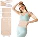 NovaBeau Castor Olie Pack voor Buik, Nek, Benen en Armen – Organisch Katoenen Castor Oil Wrap voor Lever Detox en Reiniging – Hulp bij Constipatie en Gewrichtspijn – Herbruikbaar – Beige