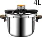 Autocuiseur 4 litre - Acier inoxydable - Convient pour cuisinière à gaz