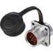 Weipu Embase à bride circulaire mâle, droit Ø 12 7 pôles 125 V/AC 5 A IP67 Push-Pull SF1213/P7