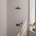 Brauer Gunmetal Carving Thermostatische Regendoucheset Inbouw