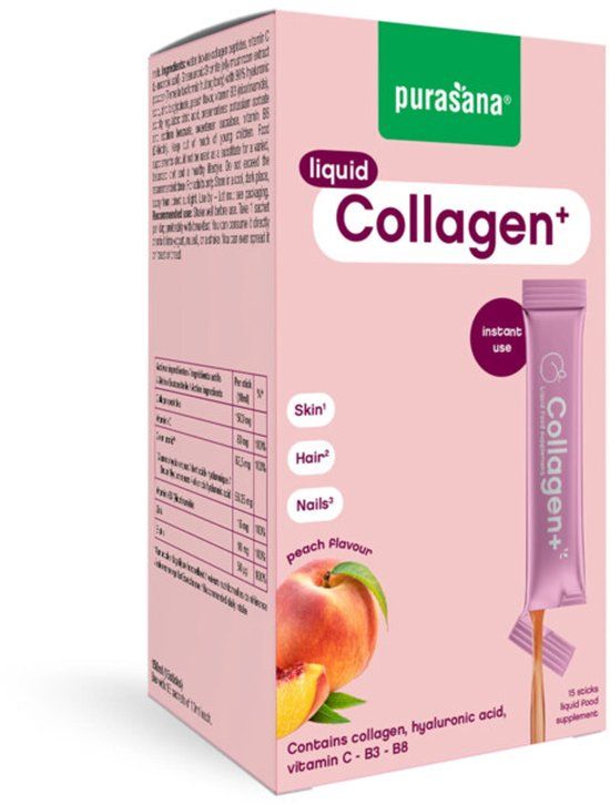 Purasana Liquid Gel Sticks Collagen+ - 15 x 10 ml