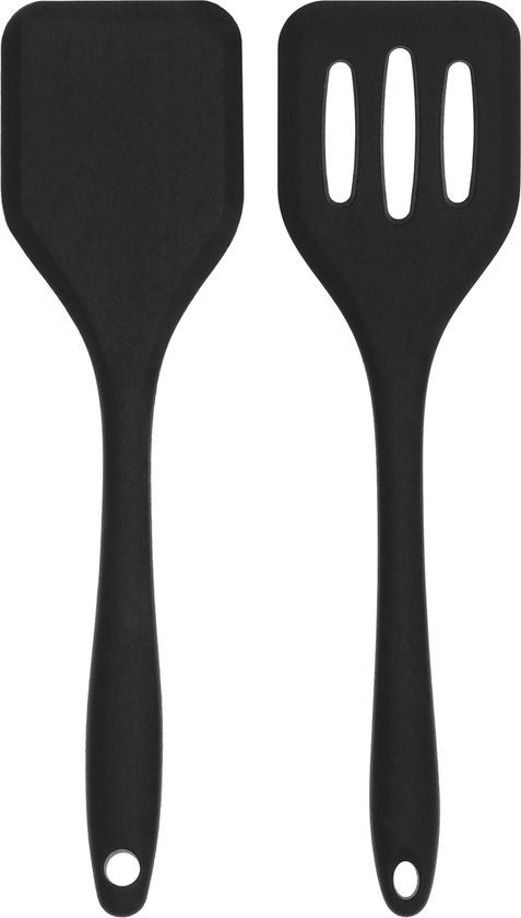 Krumble Mini Spatels - Set van 2 - Zwart - Siliconen