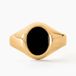 Chevalière Gerolt Ovale Or Jaune Onyx