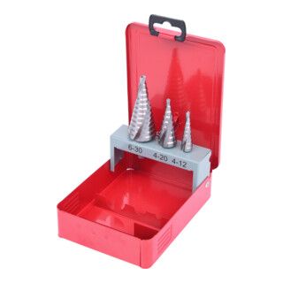 KS Tools HSS Step Drill Bit Set - 3 Pieces