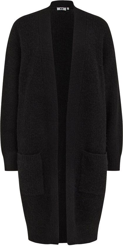 WE Fashion Dames gebreid vest van wolmix - Zwart - Maat L