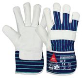 HASE 120 paires de gants de protection, cuir de bovin, doublure molleton, EN388, catégorie II