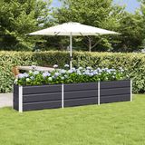 vidaXL Plantenbak Antraciet Staal 240 x 40 x 45 cm