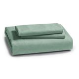 Salvia Vert Parure de lit 155 x 220 3 pièces - Housse de couette 155 x 220 cm + 2 taies d'oreiller 80 x 80 cm, Ensemble de literie vert 90% Polyester microfibre avec fermeture éclair certifié