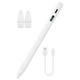 NK iPad pen 2018-2025, iPad pen met magnetische aantrekking, licht, led-display, aanraakgevoelig, 9 uur batterijduur, compatibel met iPad 6/7/8/9/10/11, Air 3/4/5/6/7, Pro 11 1/2/3/4/5, Mini 5/6/7