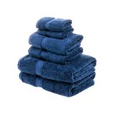 Superior Set van 6 katoenen handdoeken 900 g/m², nachtblauw