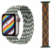 Wigento Apple Watch Series 1 + 2 Ultra 49mm, 9 / 8 / 7 45 / 6 SE 5 4 44 / 3 2 1 42mm - Vervangende nylon horlogeband