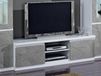 Meuble TV-HiFi ROMEO 2 portes marbre/blanc