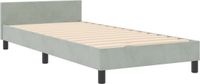vidaXL Boxspringbed met hoofdeinde, lichtgrijs, 100 x 200 cm, fluweel