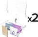 Foxydry 2x Fold 100 white wasdroogrek wandmontage clicksysteem - 100 x 50 x 10 cm