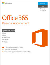 Microsoft Office 365 Personal 1PC-1YR NL