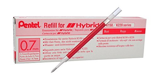 Pentel KFR7-B navulling voor hybride gel-roller, rood