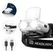 Smiling Shark Oplaadbare hoofdlamp, led-hoofdhoedclip, draagbaar, 5 soorten wit en rood licht, dimbaar, joggen, led-hoofdlamp, clip-on hoed