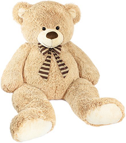 BRUBAKER XXL Teddybeer 150 cm Groot - Beige - Pluche Knuffel Knuffeldier