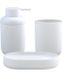 MSV Badkamer Accessoireset – 3-delige Badkamerset met Zeepdispenser, Beker en Zeepschaal – Stijlvolle Badkameraccessoires Set