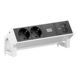 Bachmann DESK2 2xCEE7/3 1xUSB C/C 65W, L=0,2m INOX