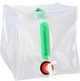 Gerimport Campingdouche waterzak - 20 liter - met kraantje - Transparant