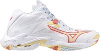 Mizuno Wave Lightning Z8 Mid Dames Volleybalschoenen Wit/Calypso Coral/Pale Banana EU 40.5