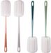 Set de 4 brosses à bouteilles avec éponge - Idéal pour bouteilles et théières