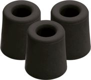 Benson Deurbuffers / deurstoppers rubbers - 3x - zwart - 60 x 40 mm - met schroefbevestiging