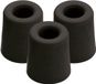 Benson Deurbuffers / deurstoppers rubbers - 3x - zwart - 60 x 40 mm - met schroefbevestiging