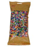 Hama Kralen 205-68 strijkkralen zak met ca. 6.000 kleurrijke Midi knutselkralen met diameter 5 mm in 76 kleuren mix, creatief knutselplezier voor groot en klein
