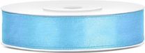 Merkloos Decoratie satijn sierlint - lichtblauw - 12 mm x 25 meter