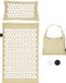 LifeGoods Acupressuur Mat Eco - 72x43x2cm - Spijkermat met Kussen - Accupunctuur mat - Spijkerbed Incl. 2x Triggerpoint Bal en Draagtas - Beige/Wit