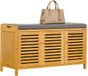 Merkloos Relaxdays Schoenenbank - 50x90x35 cm - 3 vakken - Bamboe
