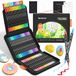 Shuttle Art Acrylverfmarkers, 60 Kleuren Dubbele Punt Acrylverfstiften