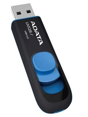 ADATA DashDrive UV128 32GB USB 3.2 Gen 1 (3.1 Gen 1) USB Flash Drive - Black/Blue