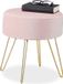 Relaxdays pouf en velours - tabouret en velours - pouf - tabouret design - moderne - 40x40 or rose doré