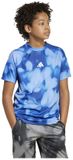 Adidas Training Allover Graphic T-shirt Met Korte Mouwen Blauw 9-10 Years Jongens
