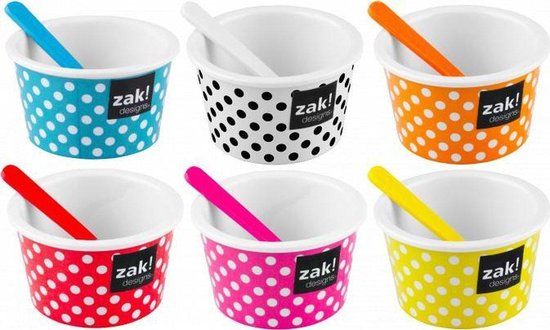 Zak!Designs Dotty Ice Cream Bowl - 250 ml - Pink